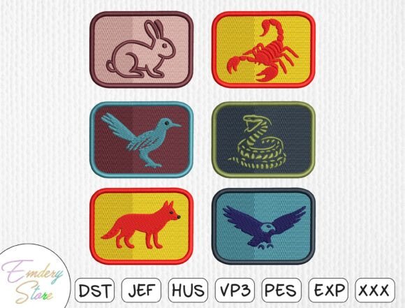 Animal Patch Embroidery Design Bundle