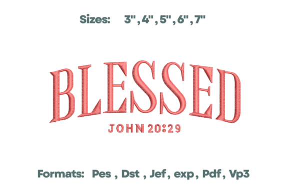Blessed John 20:29 Embroidery