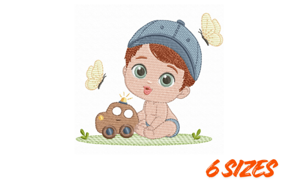 Cute Baby Boy Embroidery Design