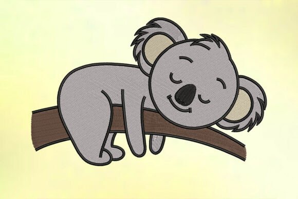 Dreaming Koala Embroidery Design