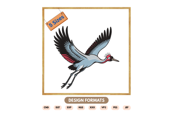 Elegant Wildlife Bird Embroidery Design
