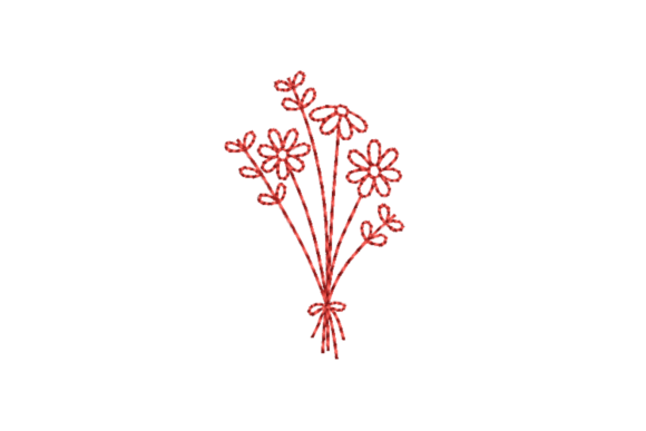 Flower Bouquet Machine Embroidery File