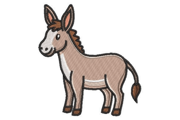 Friendly Donkey Embroidery