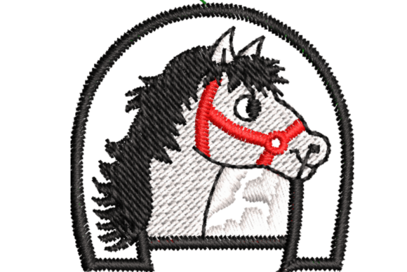 Horse Patch Embroidery Design
