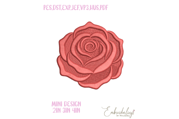 Mini Rose Embroidery Design