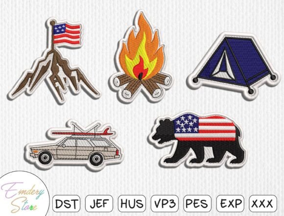 Outdoor Patch Embroidery Files