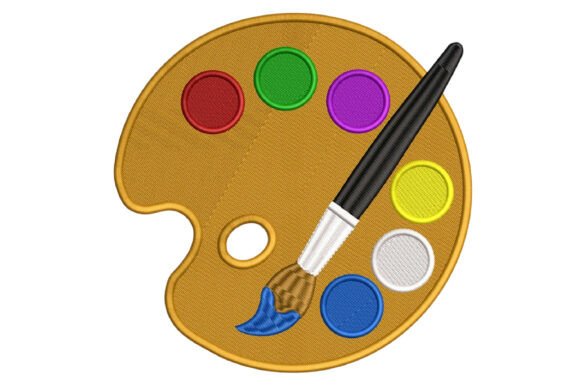 Paint Palette Embroidery Design